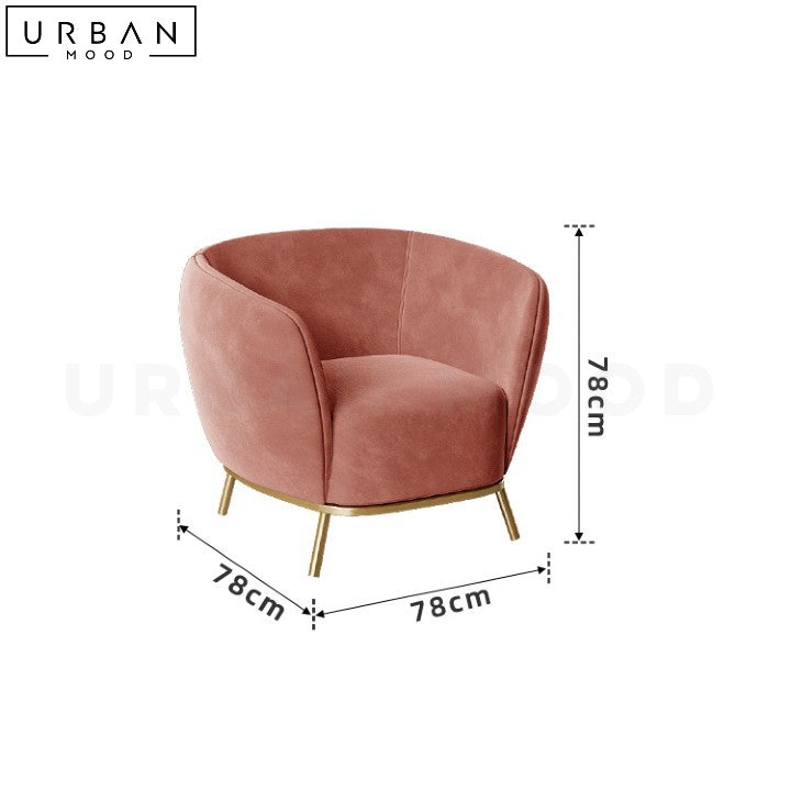 GAMMEL Modern Velvet Armchair