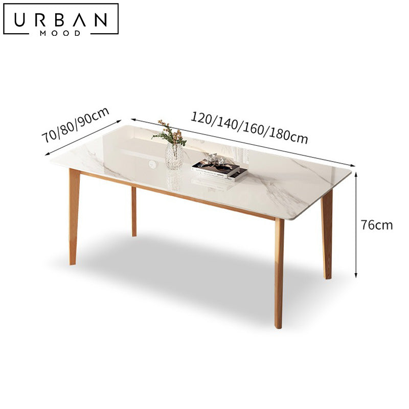 GANI Scandinavian Sintered Stone Dining Table