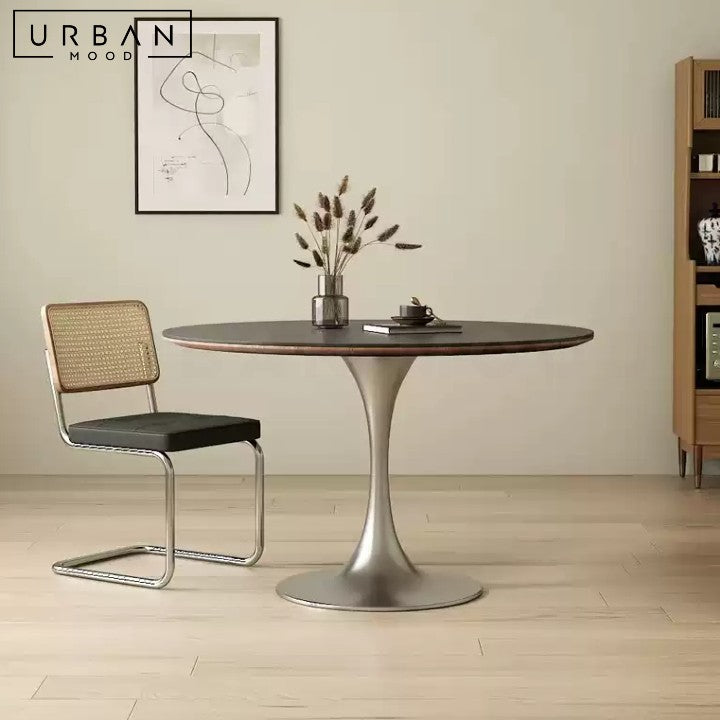 GAUNA Modern Round Sintered Stone Dining Table