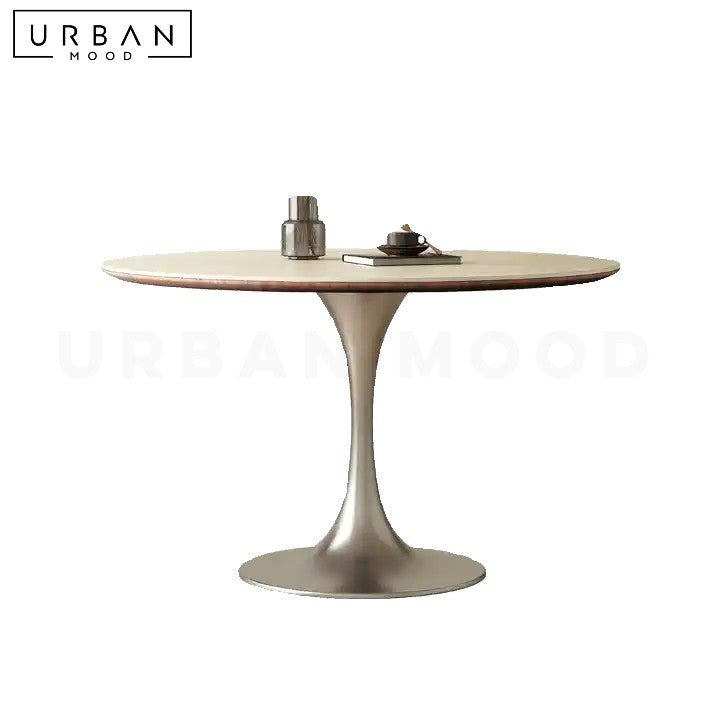 GAUNA Modern Round Sintered Stone Dining Table