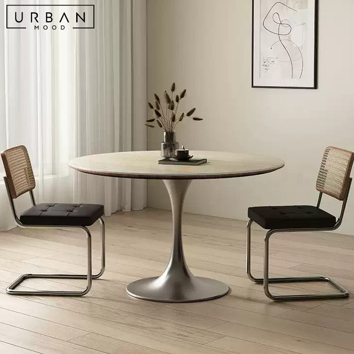 GAUNA Modern Round Sintered Stone Dining Table