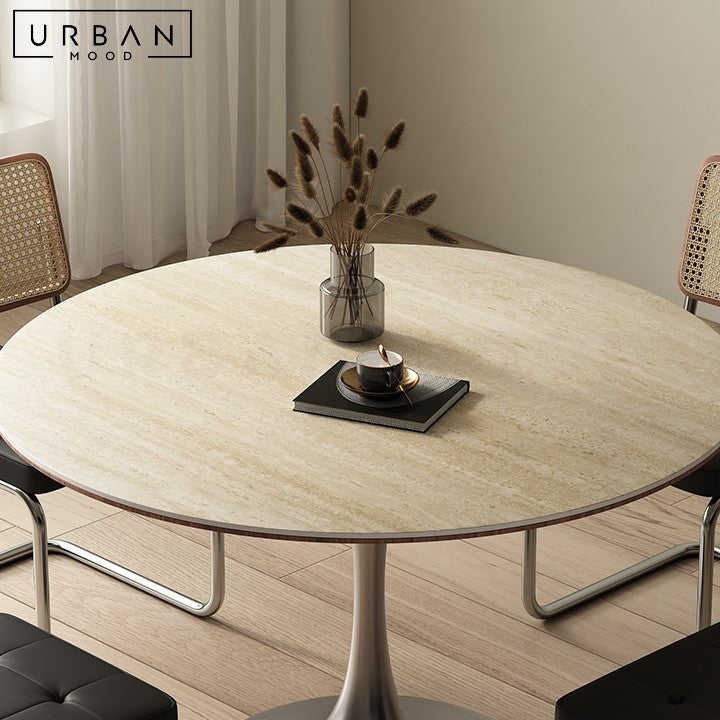 GAUNA Modern Round Sintered Stone Dining Table