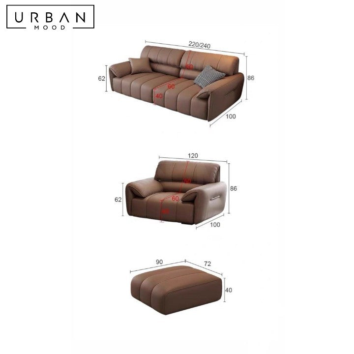 GAYER Modern Leather Sofa