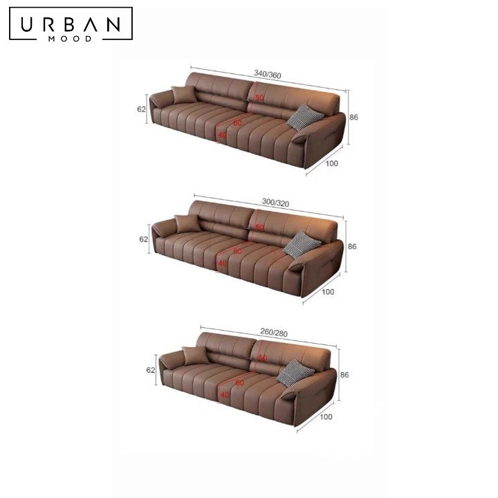 GAYER Modern Leather Sofa