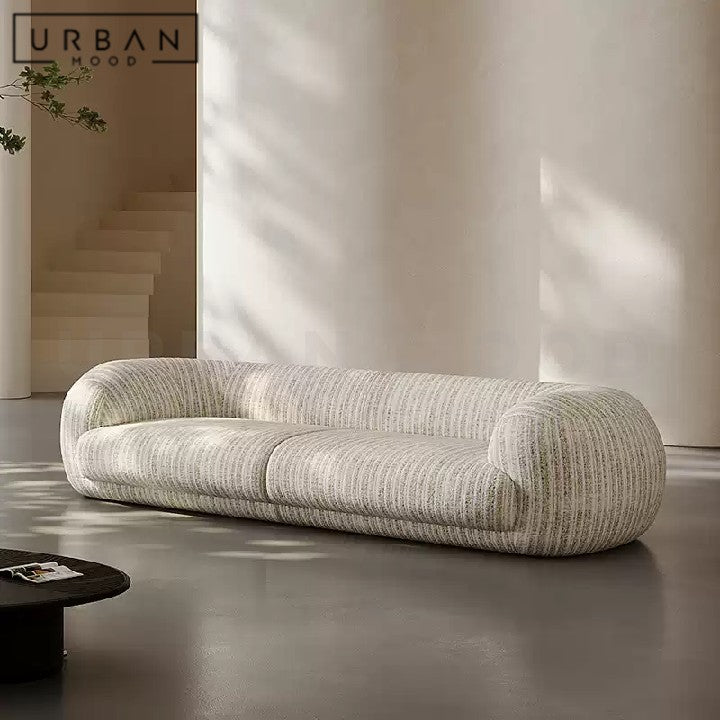 GEIGER Modern Curved Fabric Sofa
