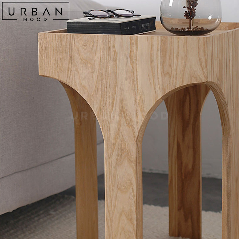 GELO Modern Solid Wood Side Table