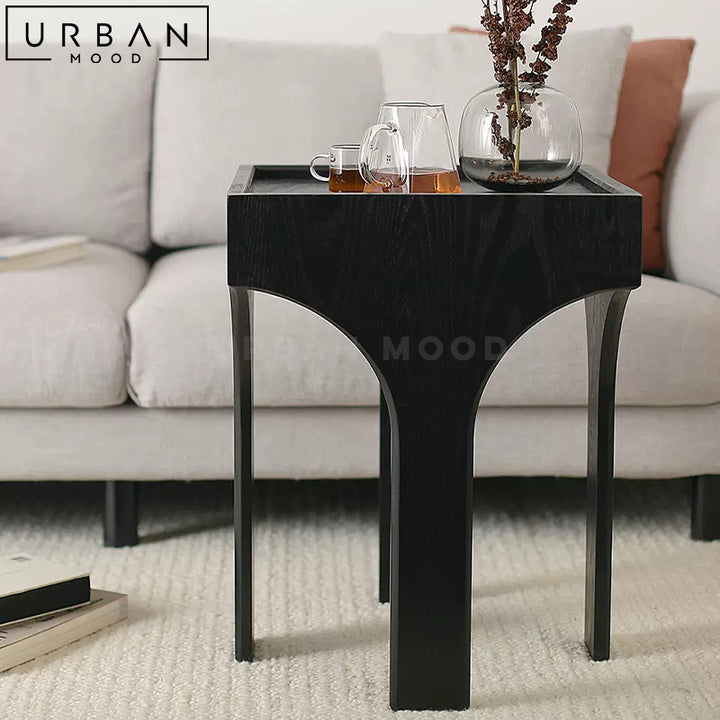 GELO Modern Solid Wood Side Table