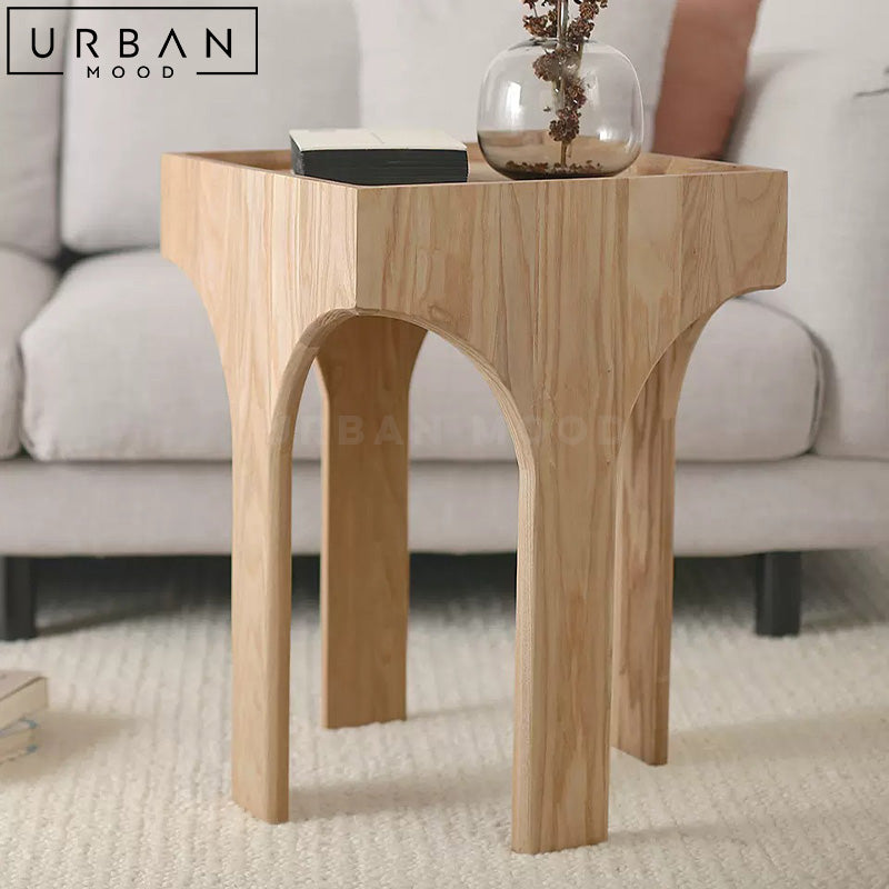 GELO Modern Solid Wood Side Table