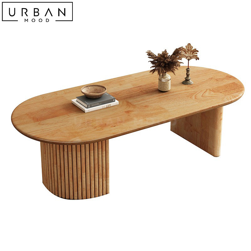 GENA Japandi Solid Wood Coffee Table