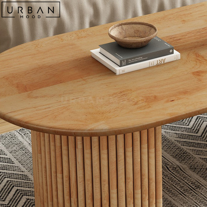 GENA Japandi Solid Wood Coffee Table