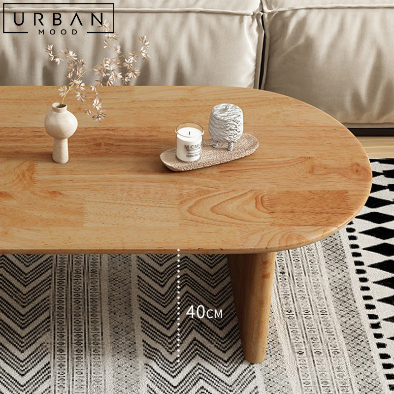 GENA Japandi Solid Wood Coffee Table