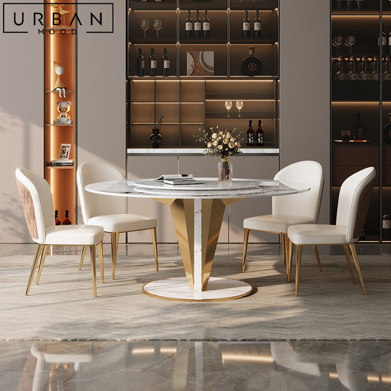 GEND Modern Sintered Stone Round Dining Table