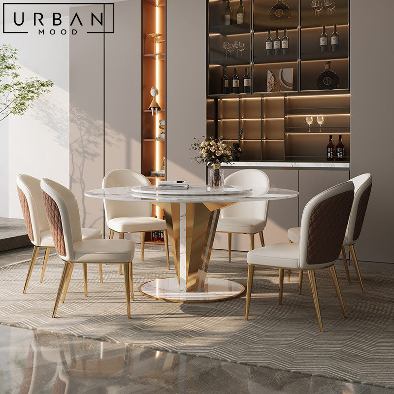 GEND Modern Sintered Stone Round Dining Table