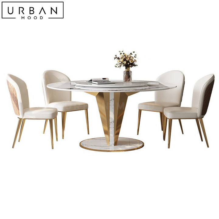 GEND Modern Sintered Stone Round Dining Table