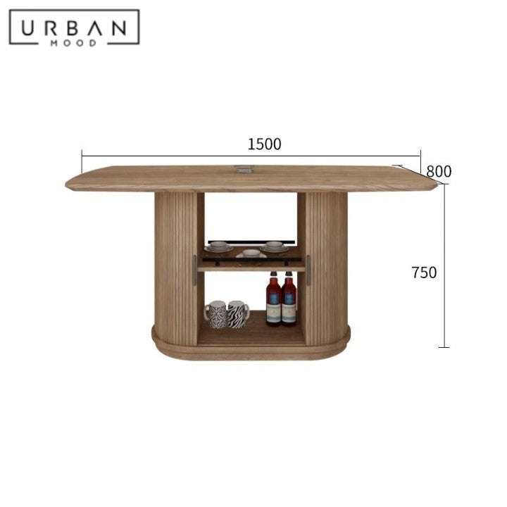 GENOVA Modern Solid Wood Dining Table