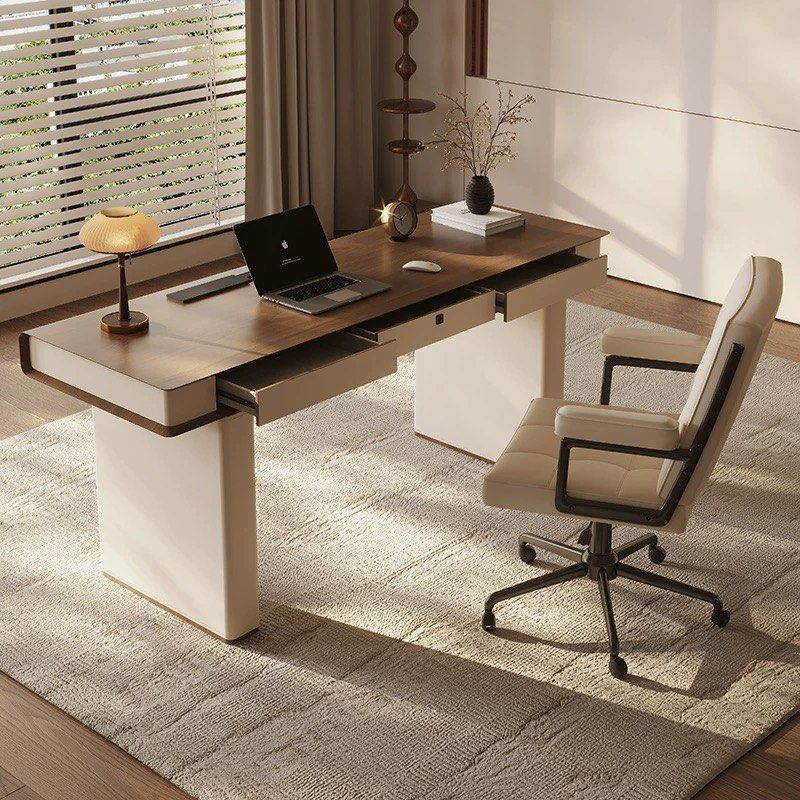GEOMETRA Modern Solid Wood Study Table - Urban Mood Singapore