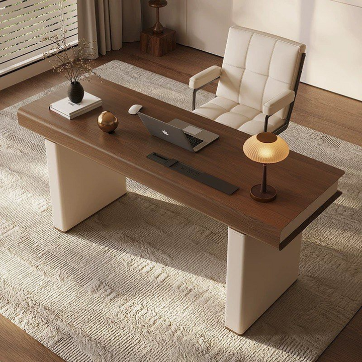 GEOMETRA Modern Solid Wood Study Table - Urban Mood Singapore