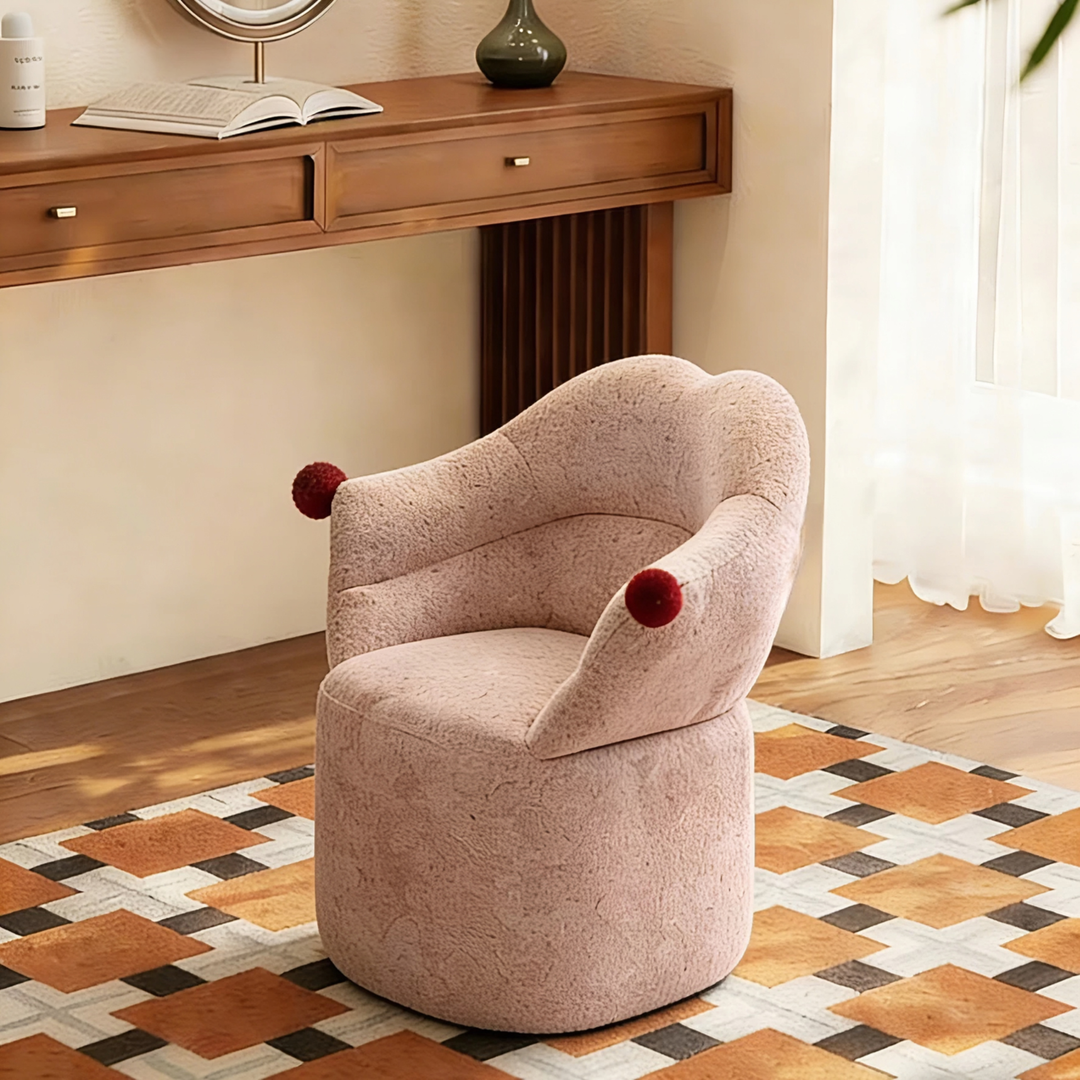GEOREN Modern Fabric Vanity Chair - Urban Mood Singapore