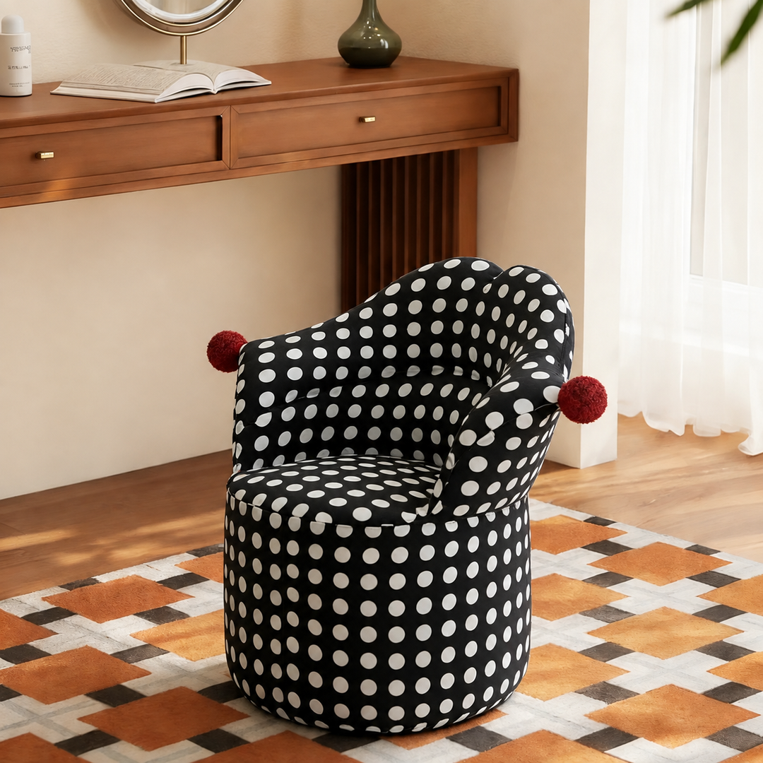 GEOREN Modern Fabric Vanity Chair - Urban Mood Singapore