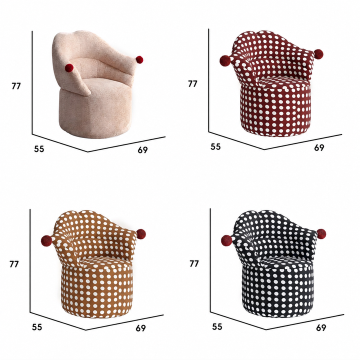 GEOREN Modern Fabric Vanity Chair - Urban Mood Singapore