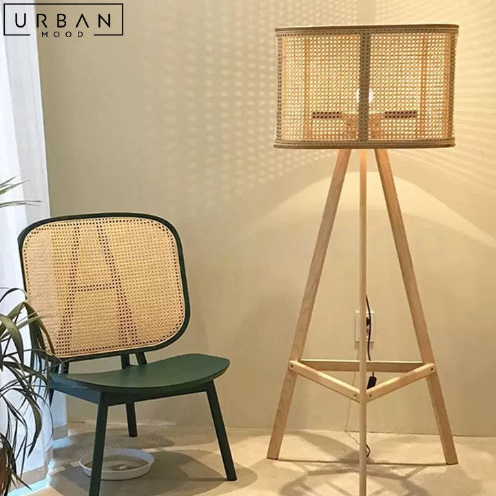 GIBBS Japandi Rattan Floor Lamp