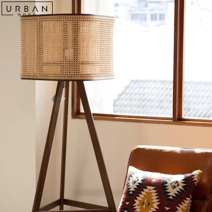 GIBBS Japandi Rattan Floor Lamp