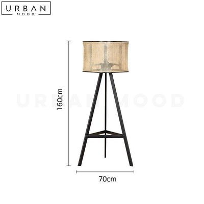 GIBBS Japandi Rattan Floor Lamp