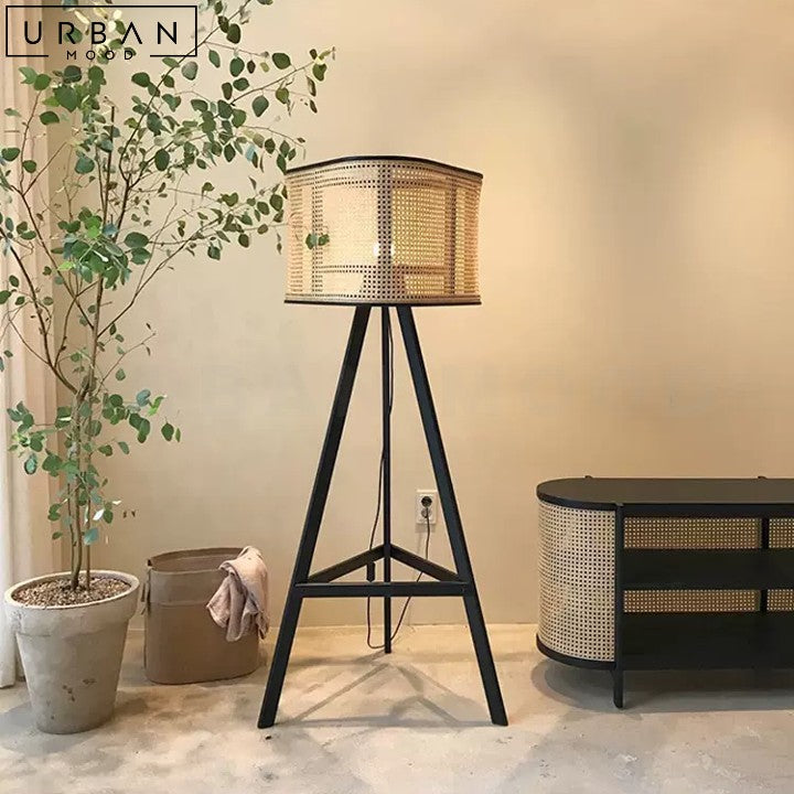 GIBBS Japandi Rattan Floor Lamp