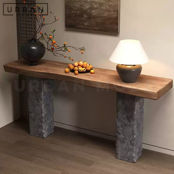 GIELEN Rustic Solid Wood Console Table