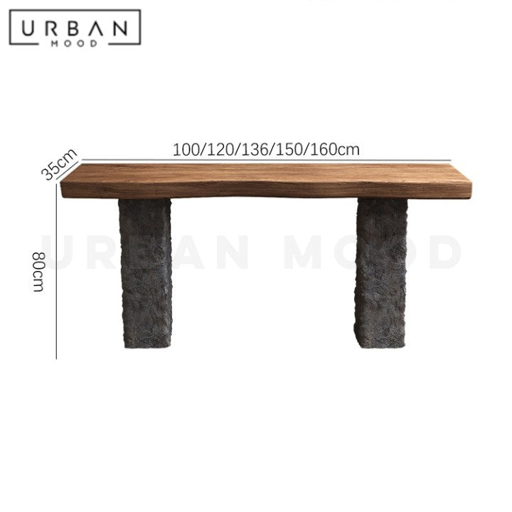 GIELEN Rustic Solid Wood Console Table