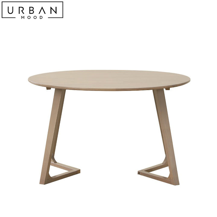 GIGLIO Japandi Solid Wood Round Dining Table