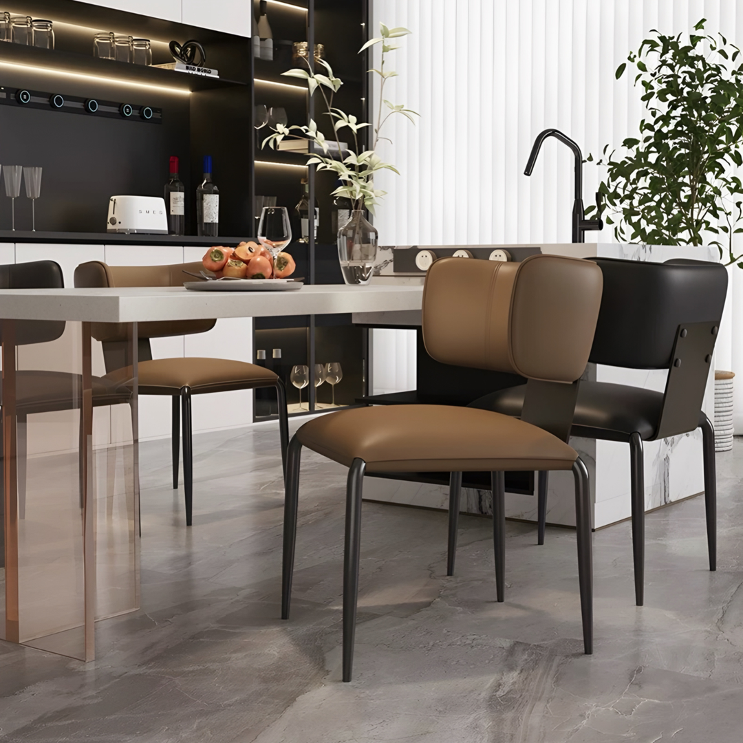 GILBERT Modern Scratch Proof Leather Dining Chair - Urban Mood Singapore