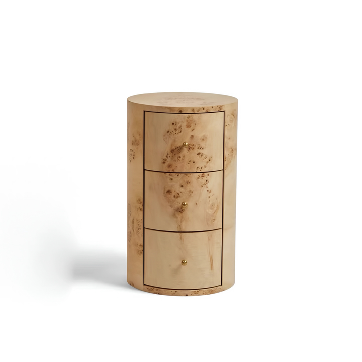 GILMORE Mappa Burl Bedside Table - Urban Mood Singapore