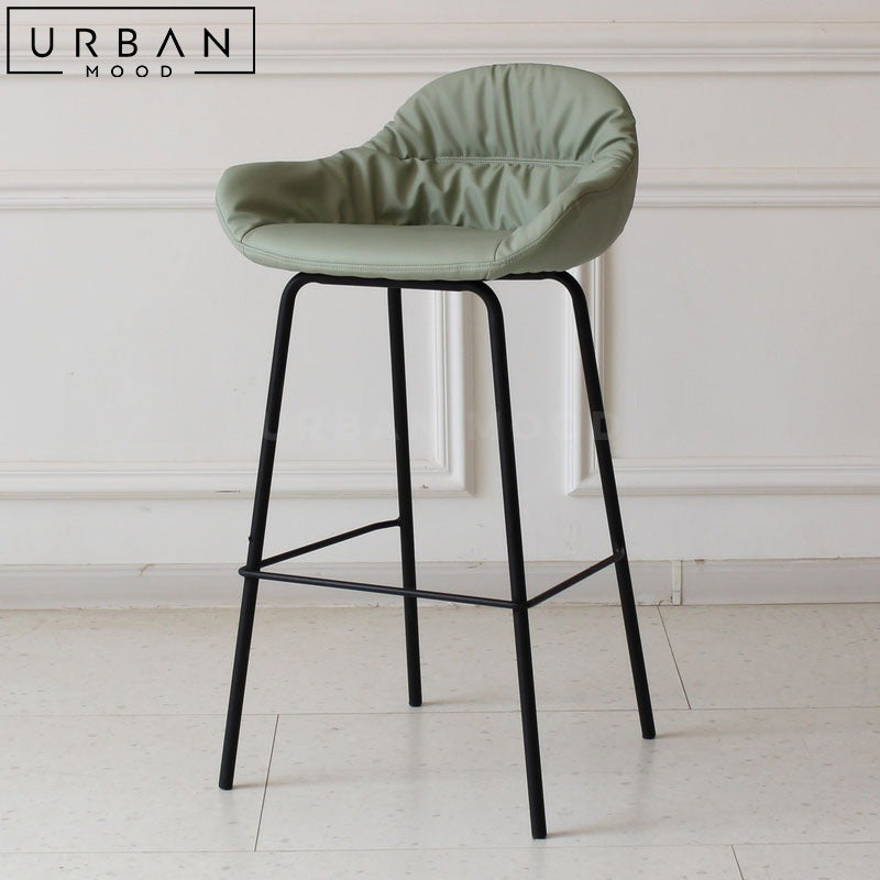 GINA Modern Leather Bar Stool