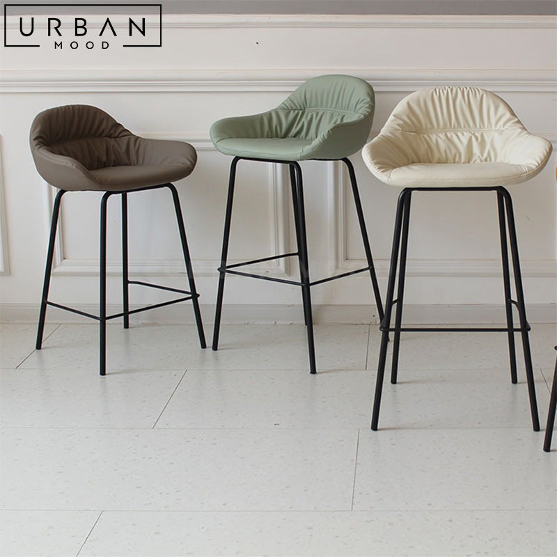 GINA Modern Leather Bar Stool