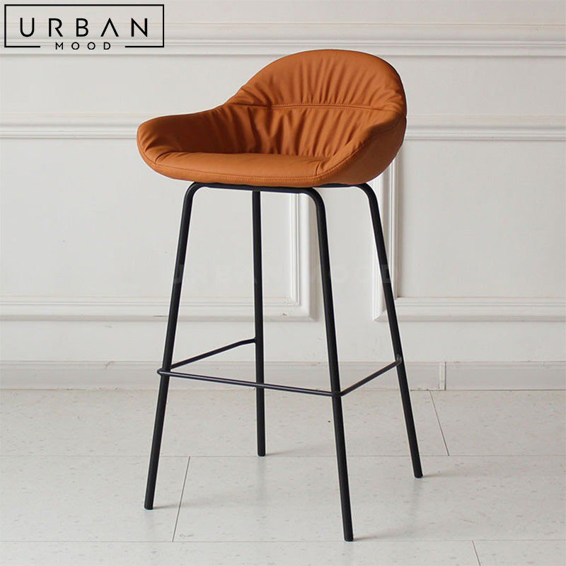 GINA Modern Leather Bar Stool