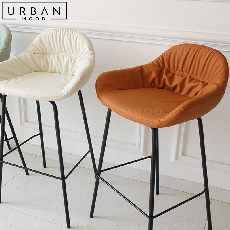 GINA Modern Leather Bar Stool