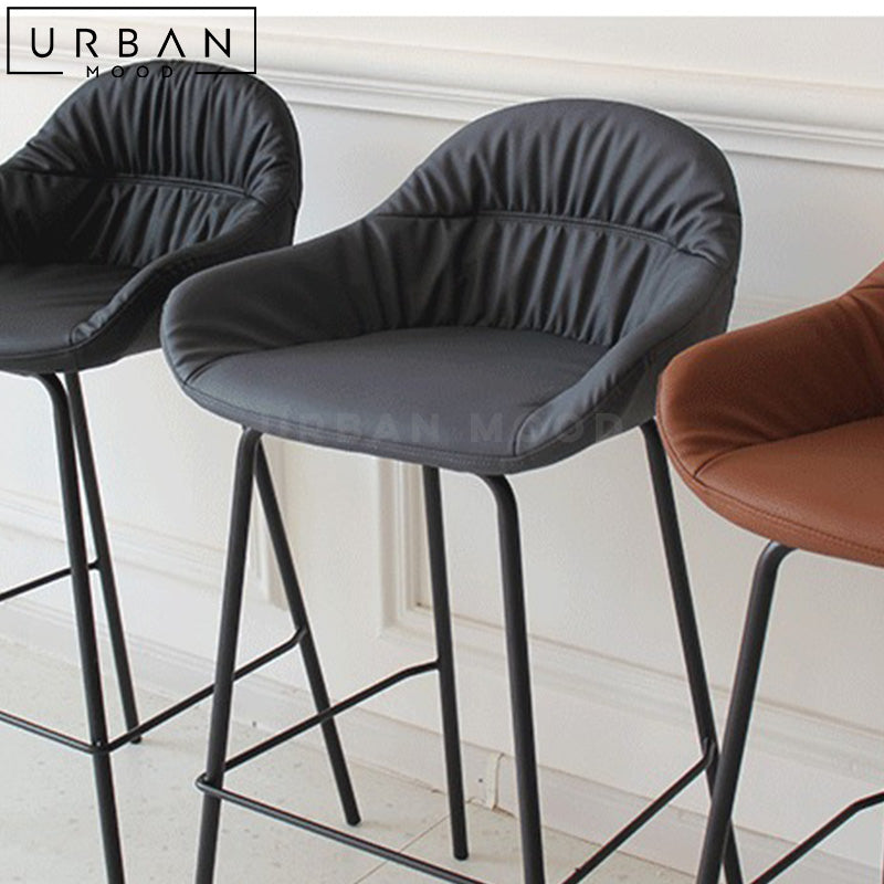 GINA Modern Leather Bar Stool