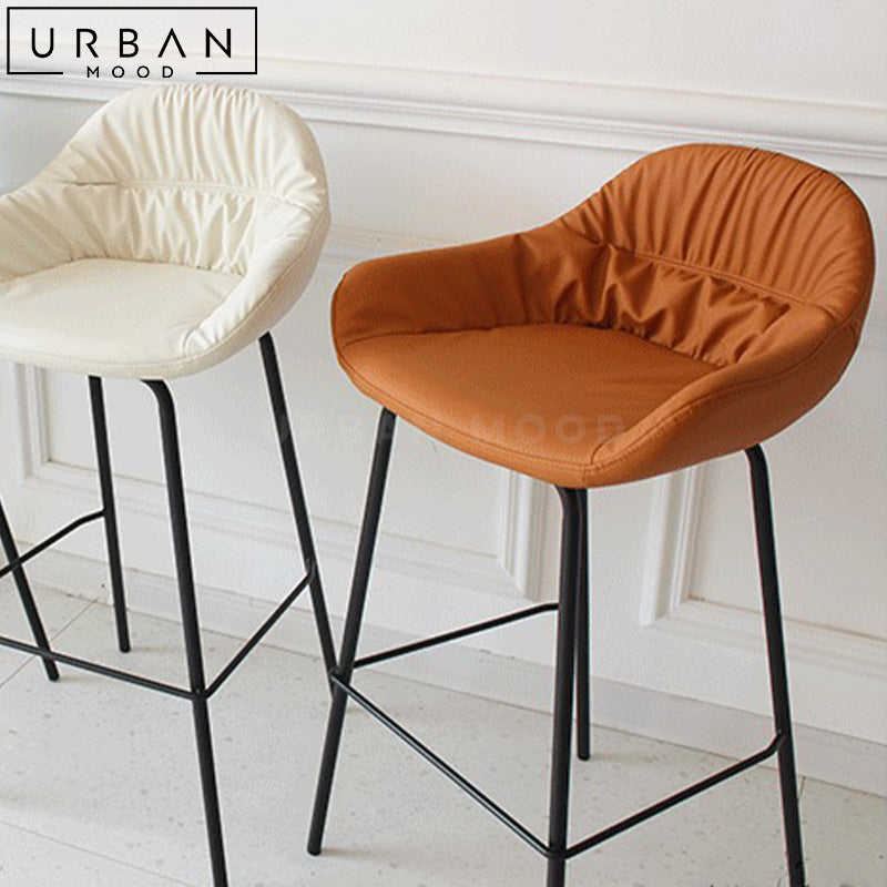 GINA Modern Leather Bar Stool