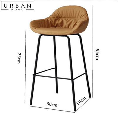 GINA Modern Leather Bar Stool