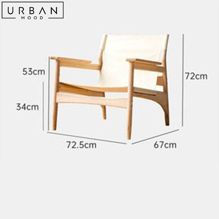 GIOVA Modern Solid Wood Armchair