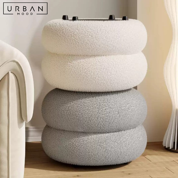 GIRARD Modern Boucle Vanity Stool