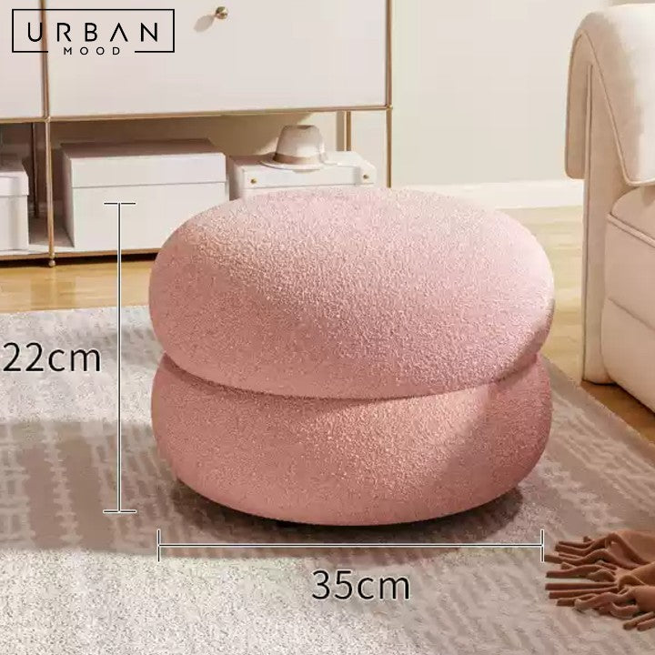GIRARD Modern Boucle Vanity Stool