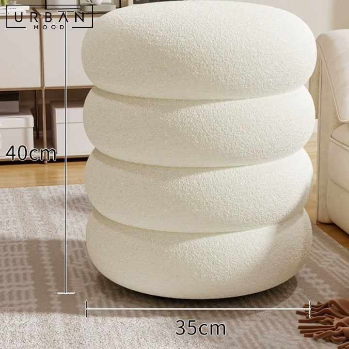 GIRARD Modern Boucle Vanity Stool
