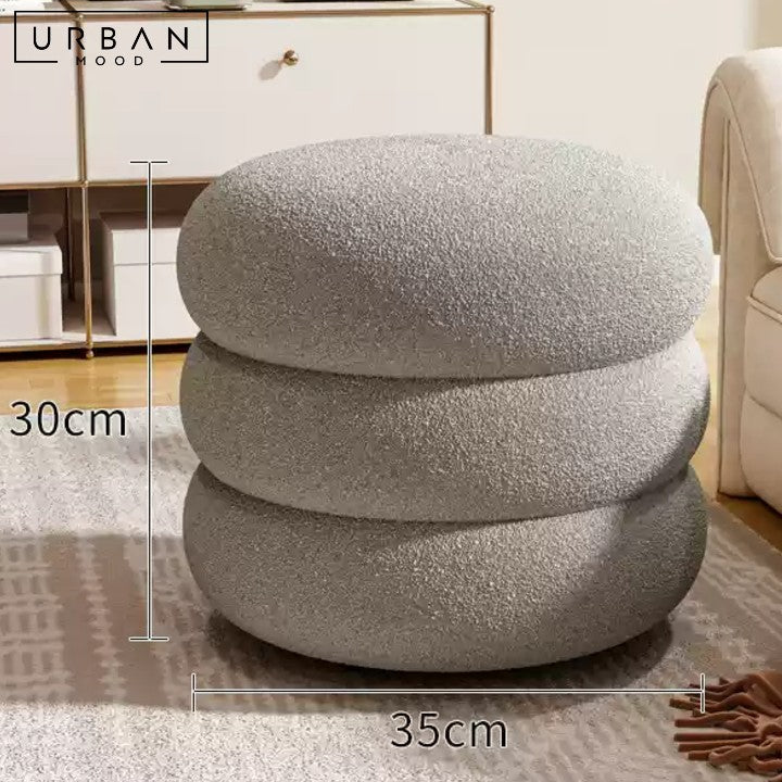 GIRARD Modern Boucle Vanity Stool