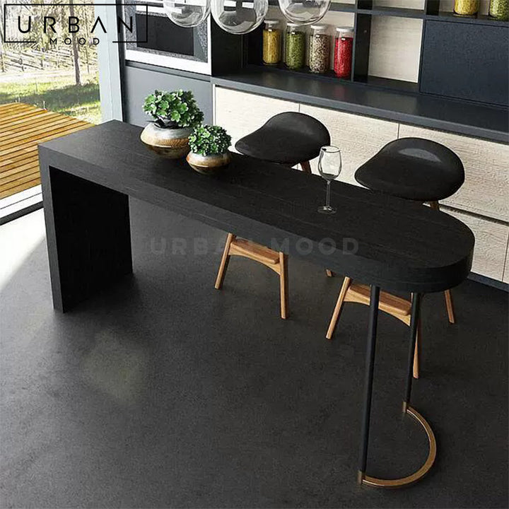 GIUSEP Modern Solid Wood Bar Table