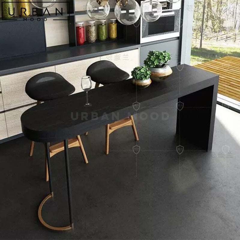 GIUSEP Modern Solid Wood Bar Table