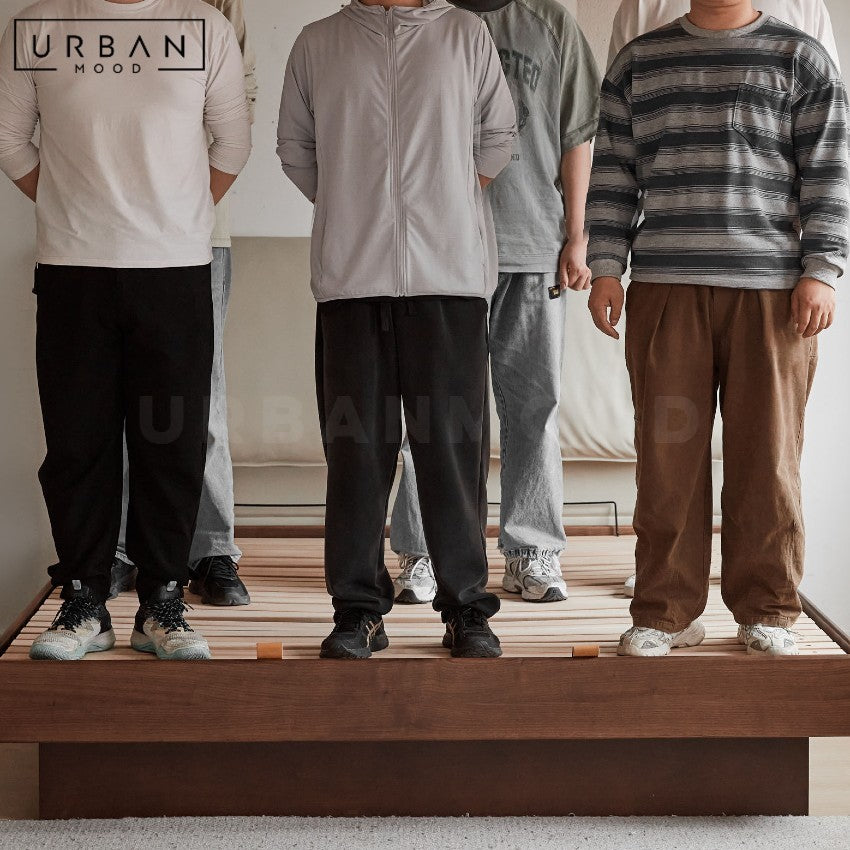 GLESTON Modern Solid Wood Storage Bedframe