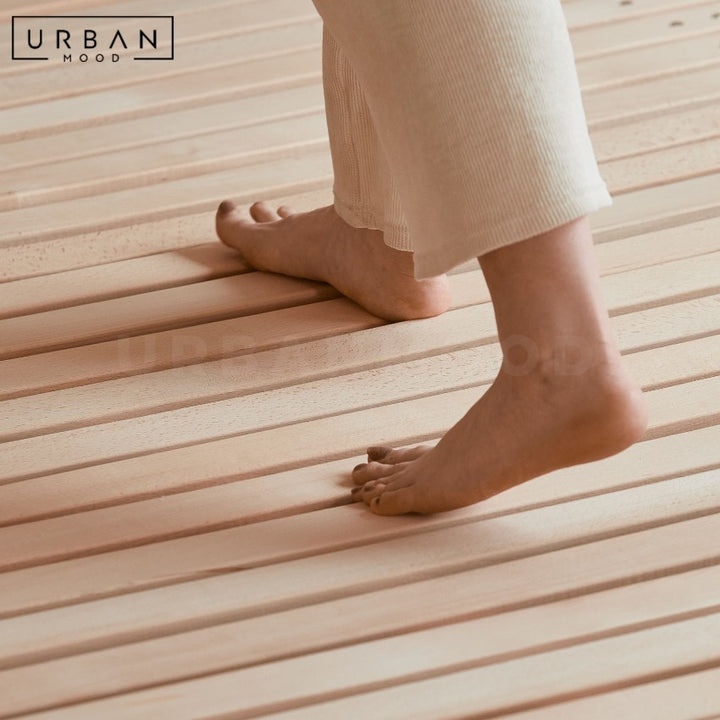 GLESTON Modern Solid Wood Storage Bedframe