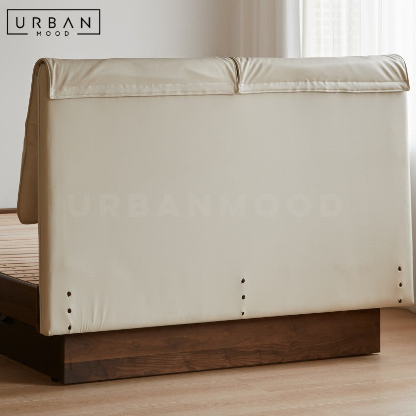 GLESTON Modern Solid Wood Storage Bedframe